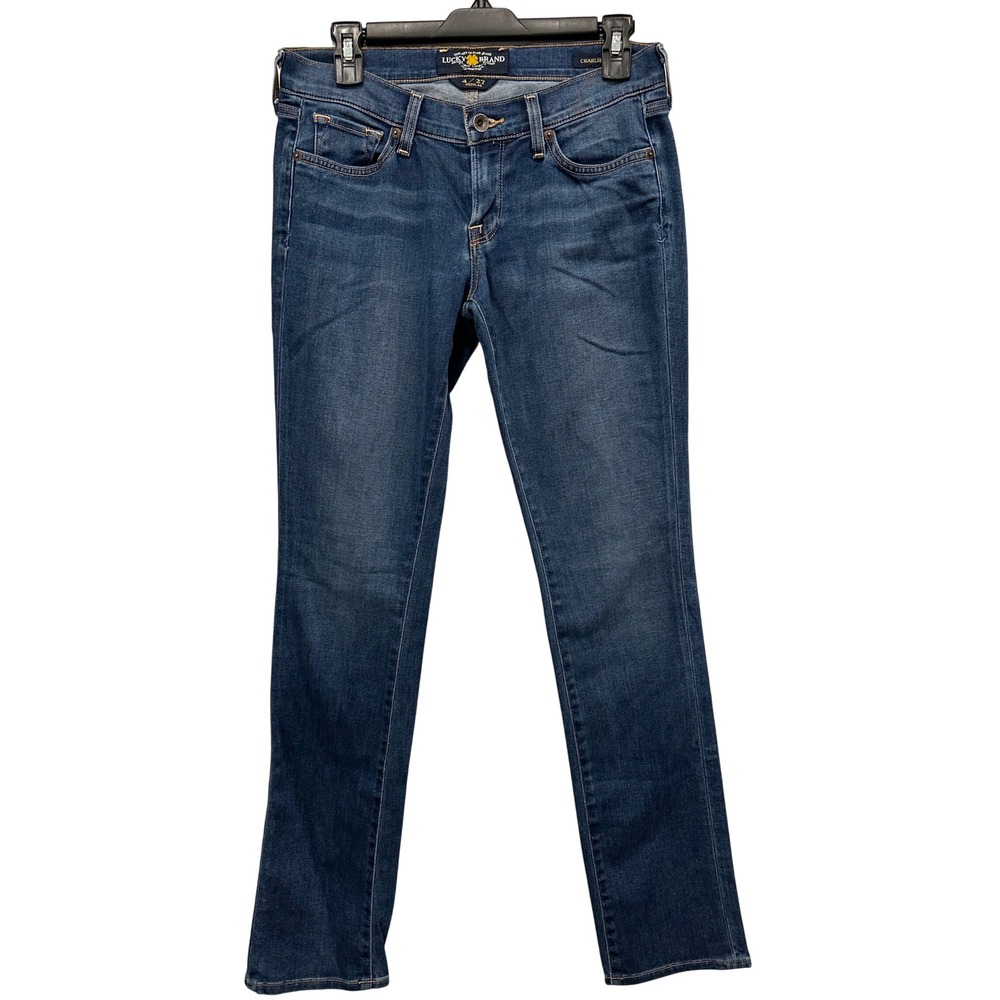 Lucky Brand Charlie Straight Leg Jeans Medium Wash Blue Denim 4/27 Regular